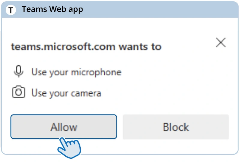 Allow button