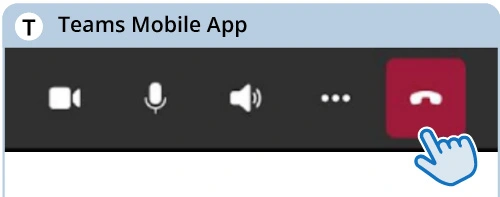 Leave button for mobile