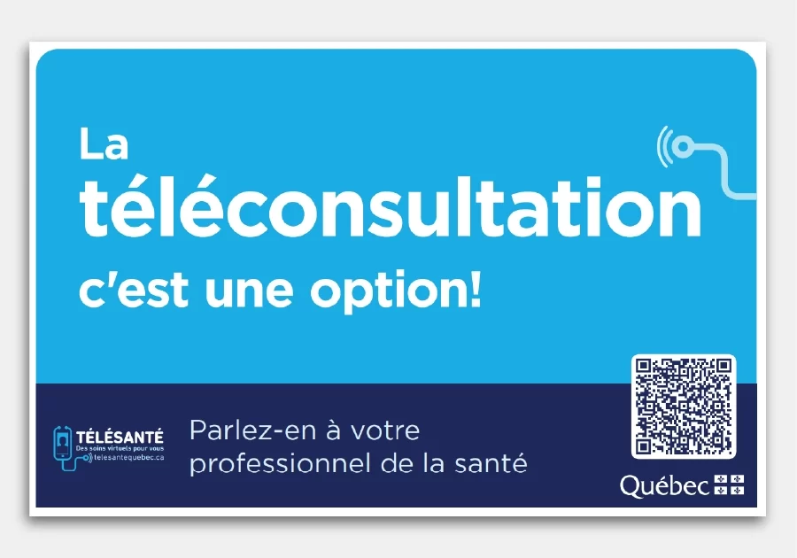 Affiche promotionnelle de la téléconsultation (17×11)